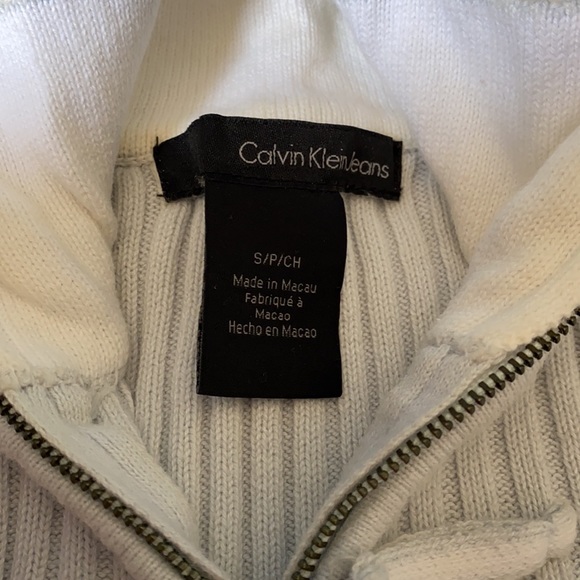 Calvin Klein Jeans Light Blue and White Sweater - Picture 5 of 5